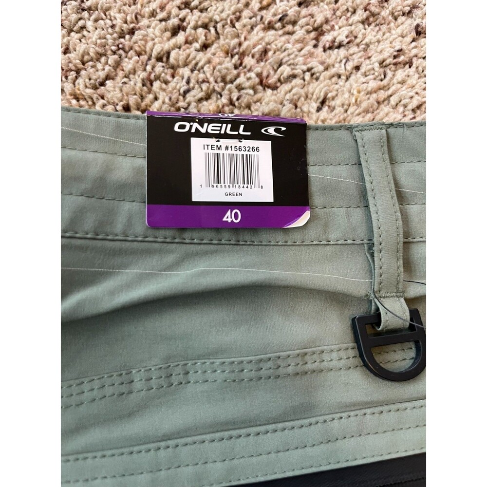 NWT O'Neill Men’s Hybrid Shorts - Size 40 - Sage Green - 11” Inseam - Quick Dry - Picture 8 of 9